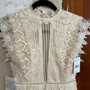 Free People Delicate Lace Dress Ivory with matching inner lining